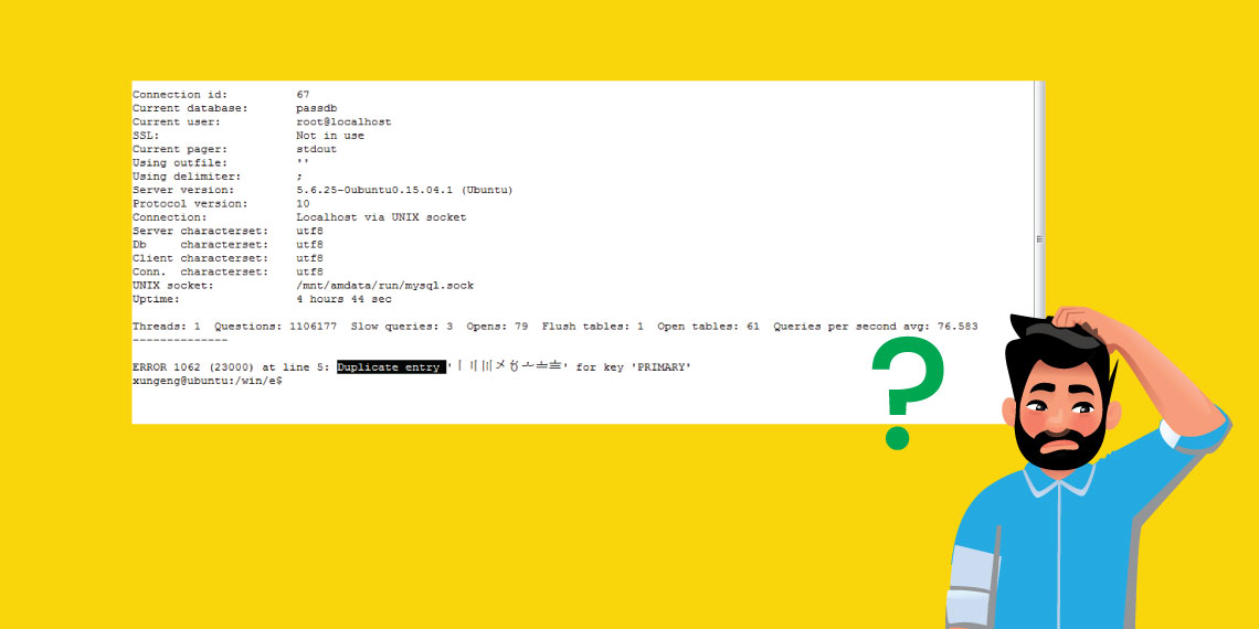 Quick-fixing-of-the-error-no-1062-in-MySQL-servers-and-clusters